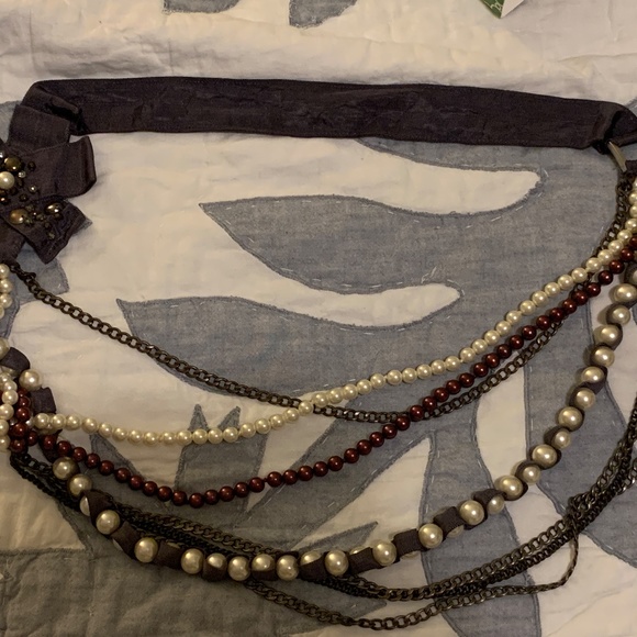 Stella & Dot Musette Chain, Pearl Crystal Necklace - Picture 6 of 8